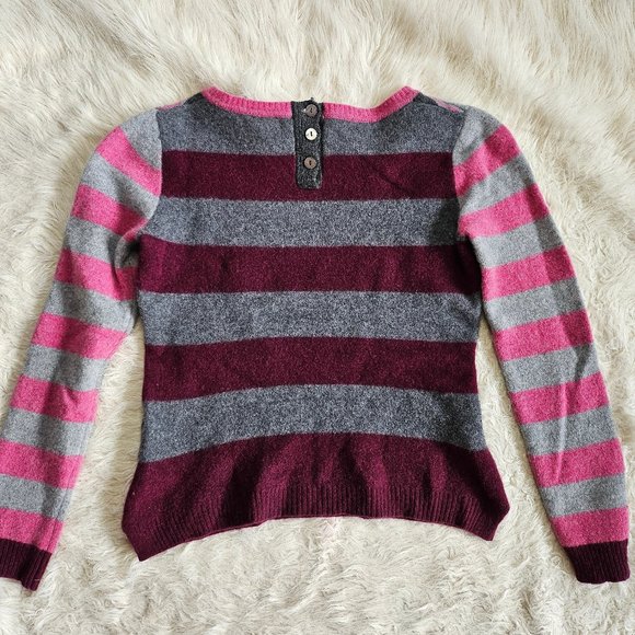 Artisan NY Women's Multi Colour Merino Wool Striped Sweater M - Picture 3 of 8